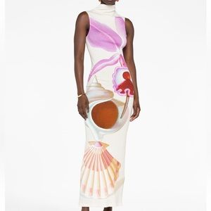 LOEWE Pink Maruja Mallo Midi Dress